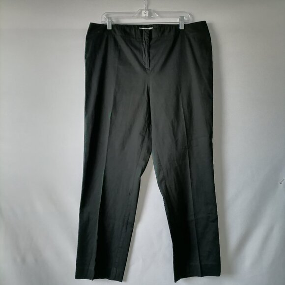 Chico's Women's Black Straight Leg Hidden Zip Formal Dress Pants Size XL/16 - Picture 1 of 6